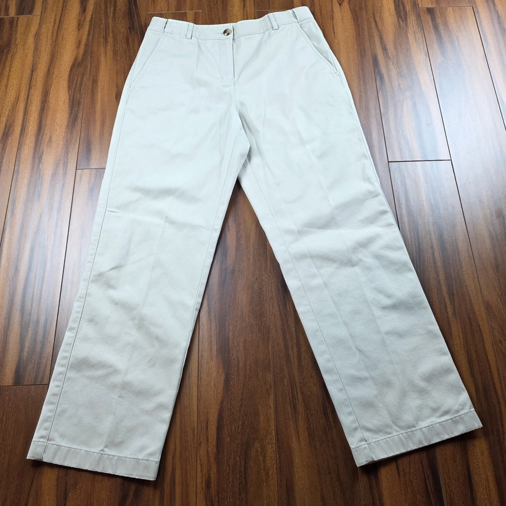 LL Bean Chino Pants Women’s 6 Petite Khaki Tan Classic Fit 100% Cotton Preppy